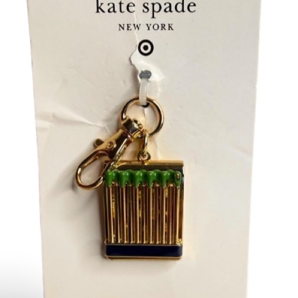 kate spade Handbags - Kate Spade NY x Target Matchbook Bag Charm Gold Enamel Keychain Limited Edition